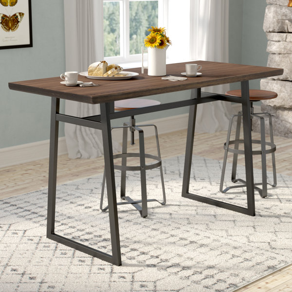 Gracie Oaks Prange Counter Height Trestle Dining Table & Reviews Wayfair
